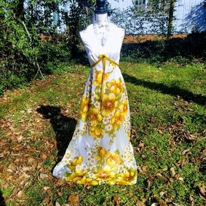 Amazing Vintag Empire Waist Maxi Dress